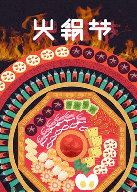 火锅海报炭涮毛肚自助重庆