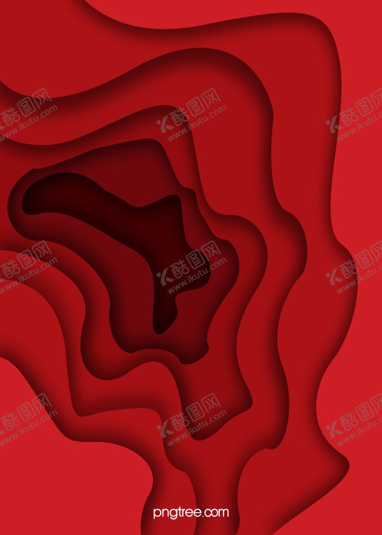 编号：56180610211058465006【酷图网】源文件下载-流线红色金粉剪纸渐变背景