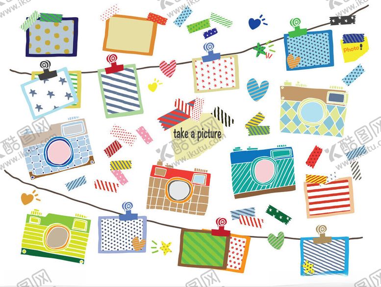 编号：72196411251108095280【酷图网】源文件下载-多彩装饰卡片悬挂场景