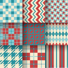 复古风多彩几何图案纹理