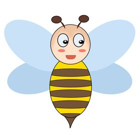 可爱的蜜蜂卡通矢量图