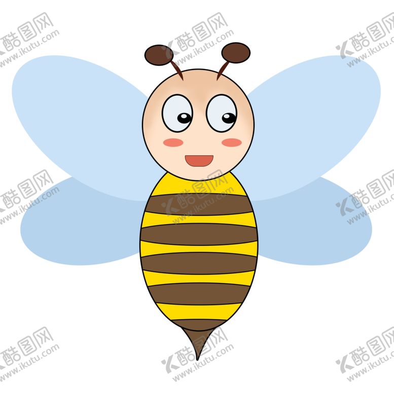 编号：91781710190845224817【酷图网】源文件下载-可爱的蜜蜂卡通矢量图