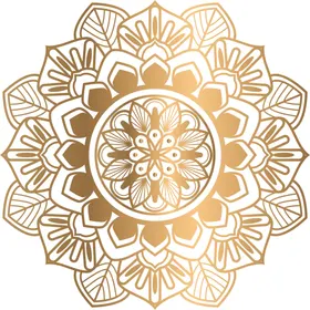 透明底免抠图金色复古花纹