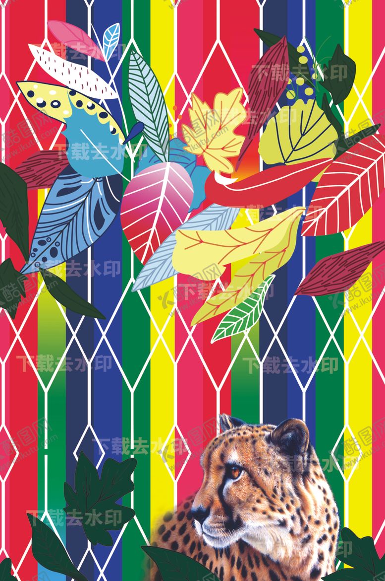 编号：88530209170831471870【酷图网】源文件下载-大牌男装豹子印花