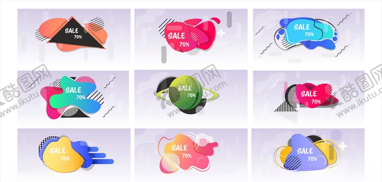 编号：86620910291327216812【酷图网】源文件下载-几何创意标签