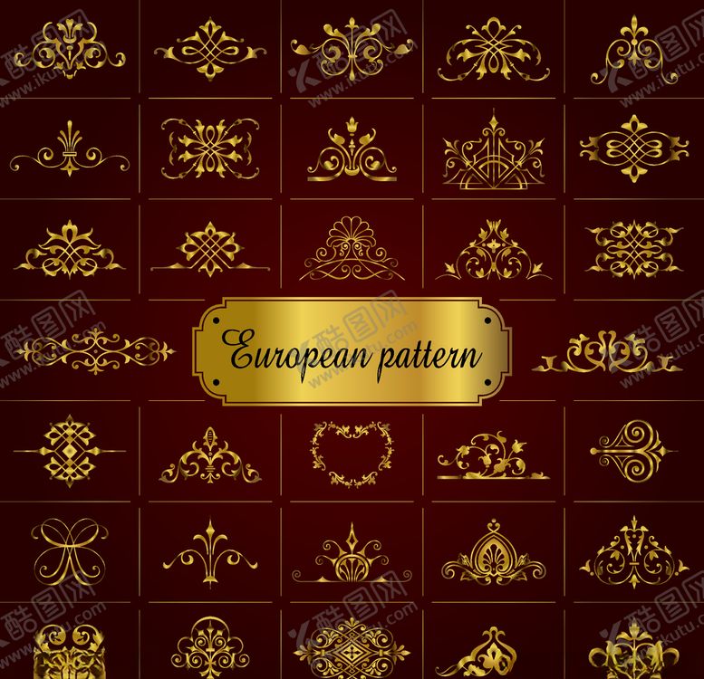 编号：59605710100348499627【酷图网】源文件下载-欧式边框花纹