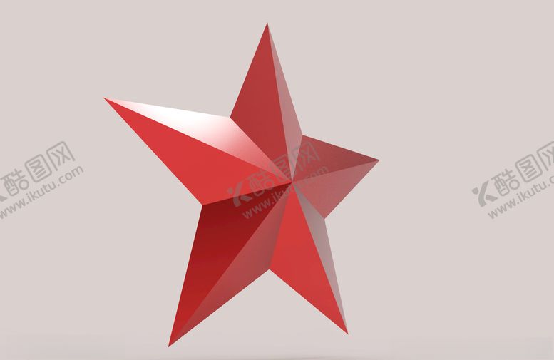 编号：79934707121134229543【酷图网】源文件下载-三维立体五角星