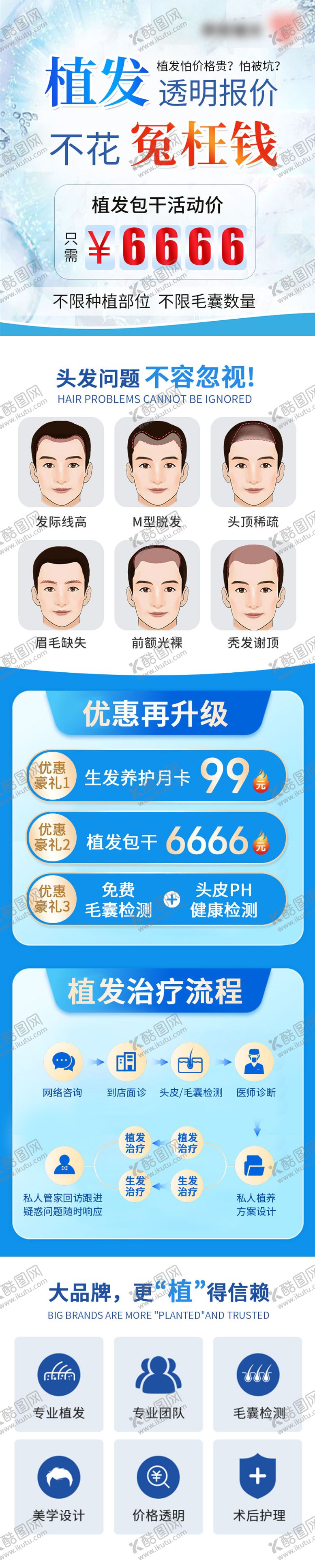 编号：21059410181553084652【酷图网】源文件下载-植发医疗落地页