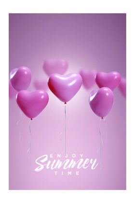 粉色爱心装饰画