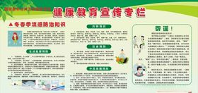 冬季春季流感预防知识宣传栏