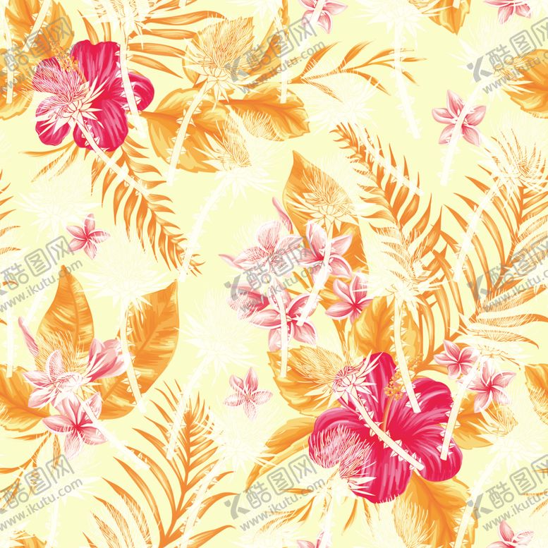 编号：92507809281121477319【酷图网】源文件下载-叶子乱花背景