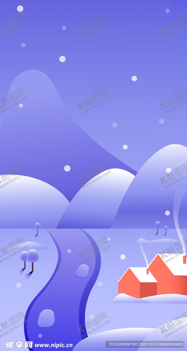 编号：72358204220223442806【酷图网】源文件下载-风景插画冬