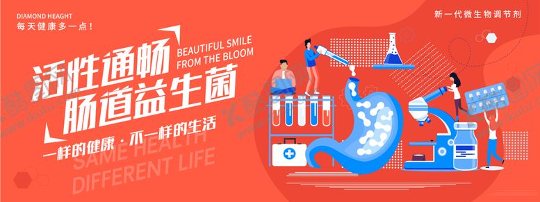 编号：65401312050256458831【酷图网】源文件下载-肠道益生菌背景板