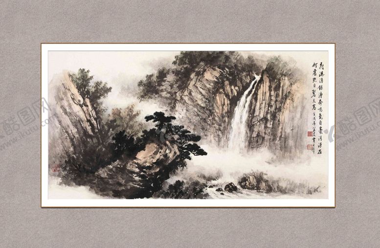 编号：14589101210053598401【酷图网】源文件下载-飞瀑银涛