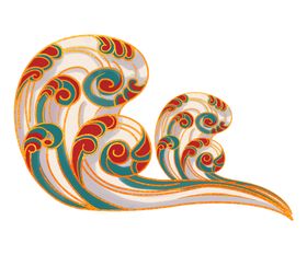 国潮祥云敦煌元素图案插画