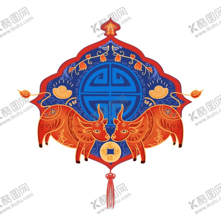编号：99445707012340495917【酷图网】源文件下载-春节动漫牛形象