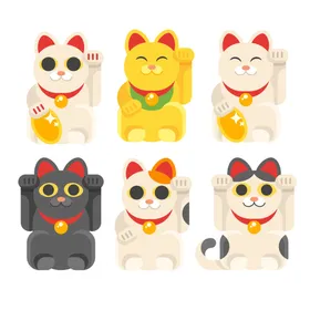 招财猫进宝小咪吉祥卡通