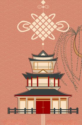 中式古典元素背景图案中国风