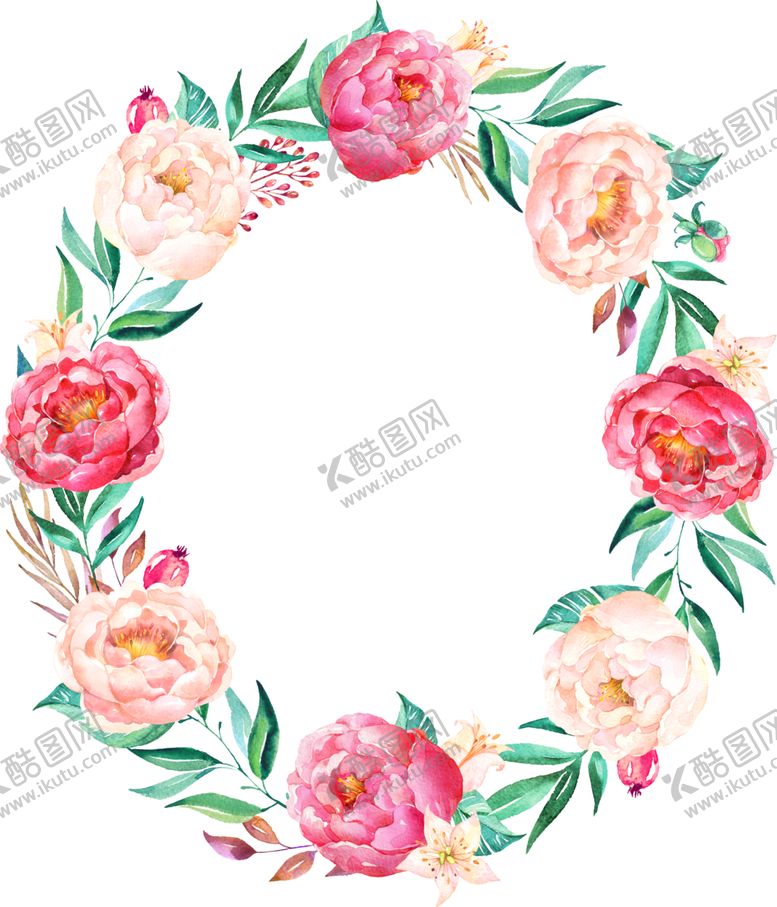 编号：49162305101228426930【酷图网】源文件下载-水彩手绘花卉花朵植物