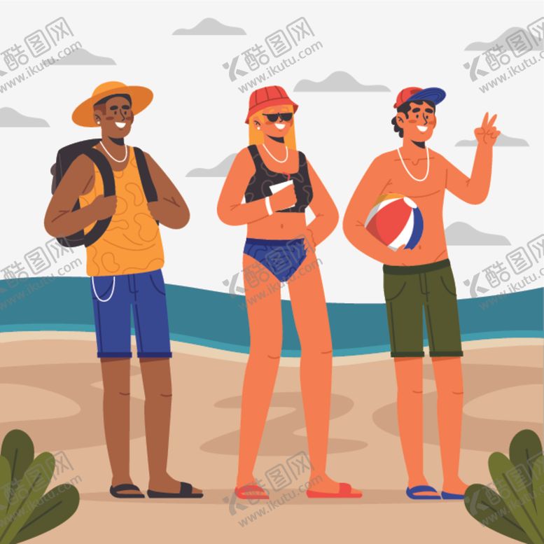 编号：42014109231747109527【酷图网】源文件下载-外出游玩人物