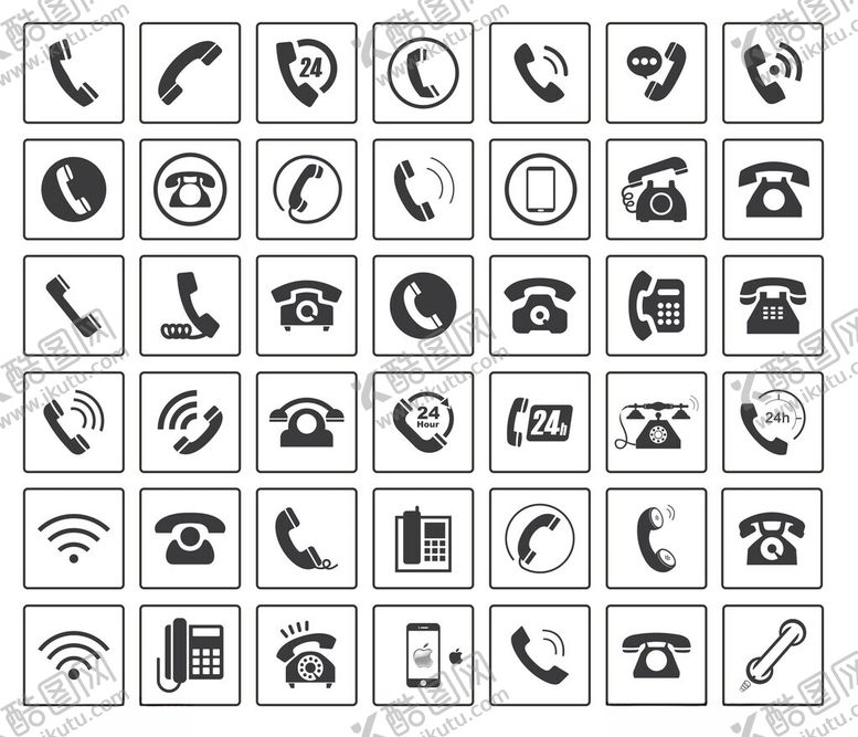 编号：73291504281509296029【酷图网】源文件下载-电话图标