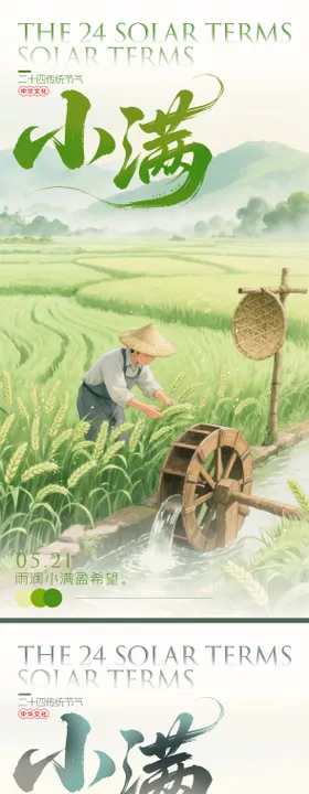 小满节气移动端海报