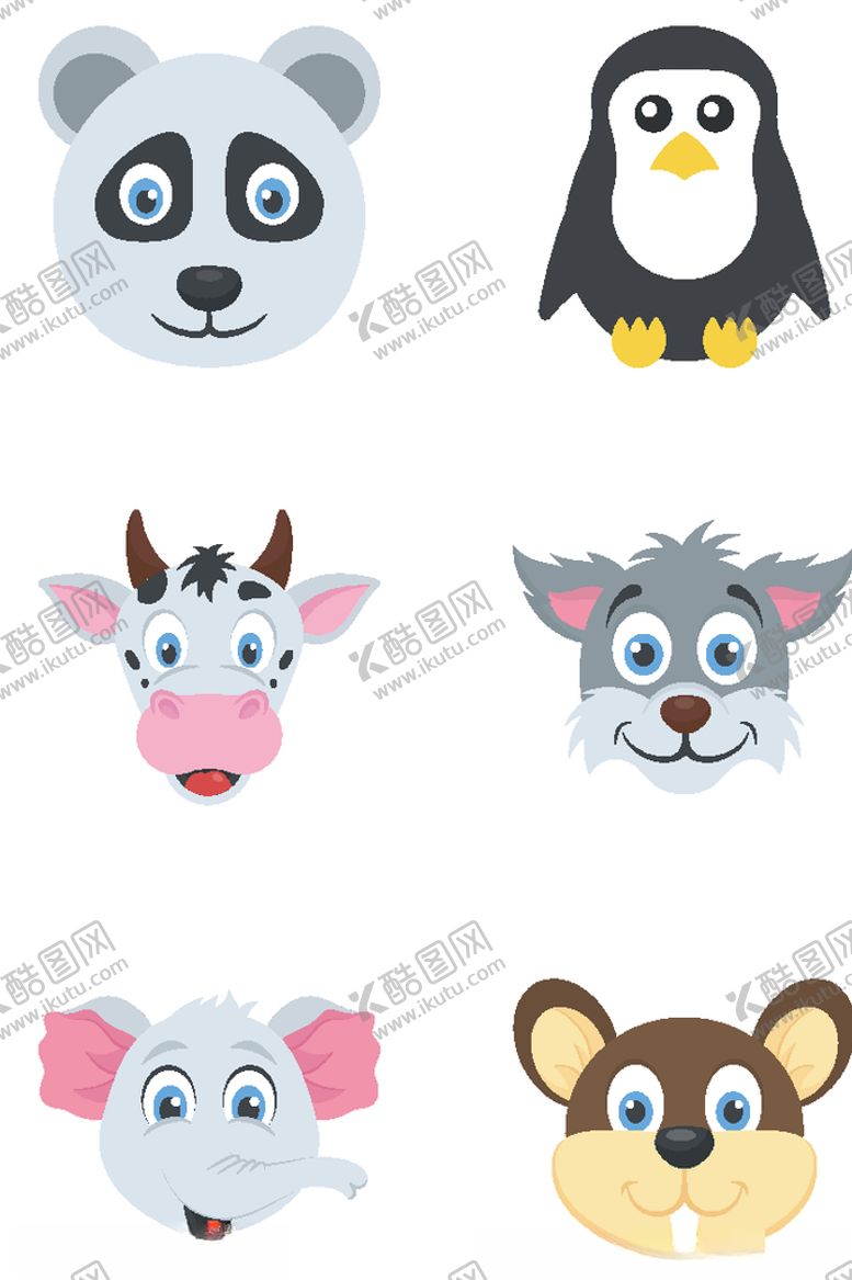 编号：54598809092323039796【酷图网】源文件下载-动物头像图标