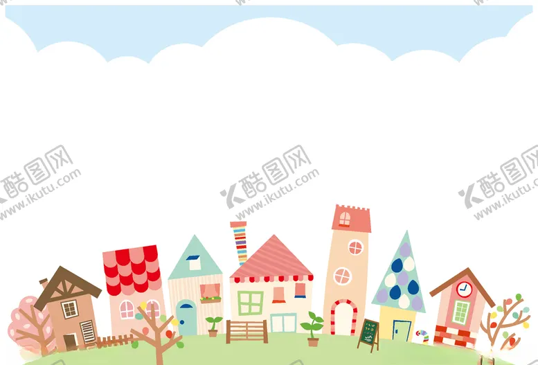 编号：39653006272302379005【酷图网】源文件下载-小房子创意卡通背景