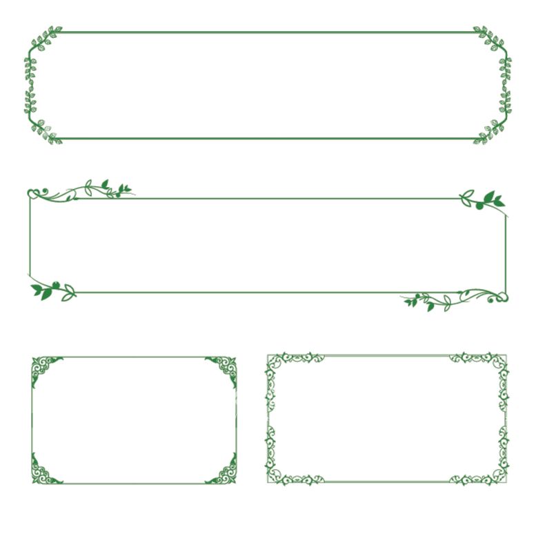 编号：85855412220701257905【酷图网】源文件下载-绿色花边 