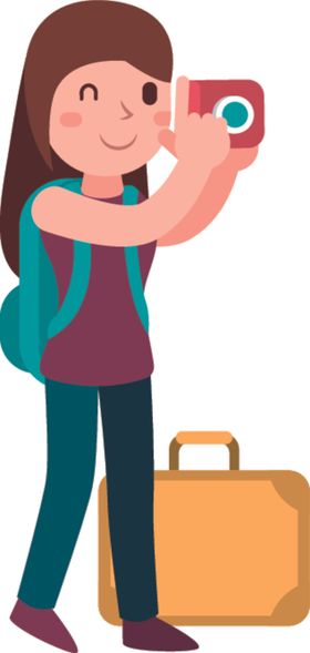 旅客游客者人背包观光者