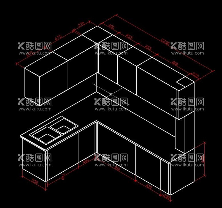 编号：34613611240151042565【酷图网】源文件下载-CAD橱柜设计