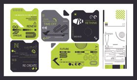 创意荧光系品牌设计物料