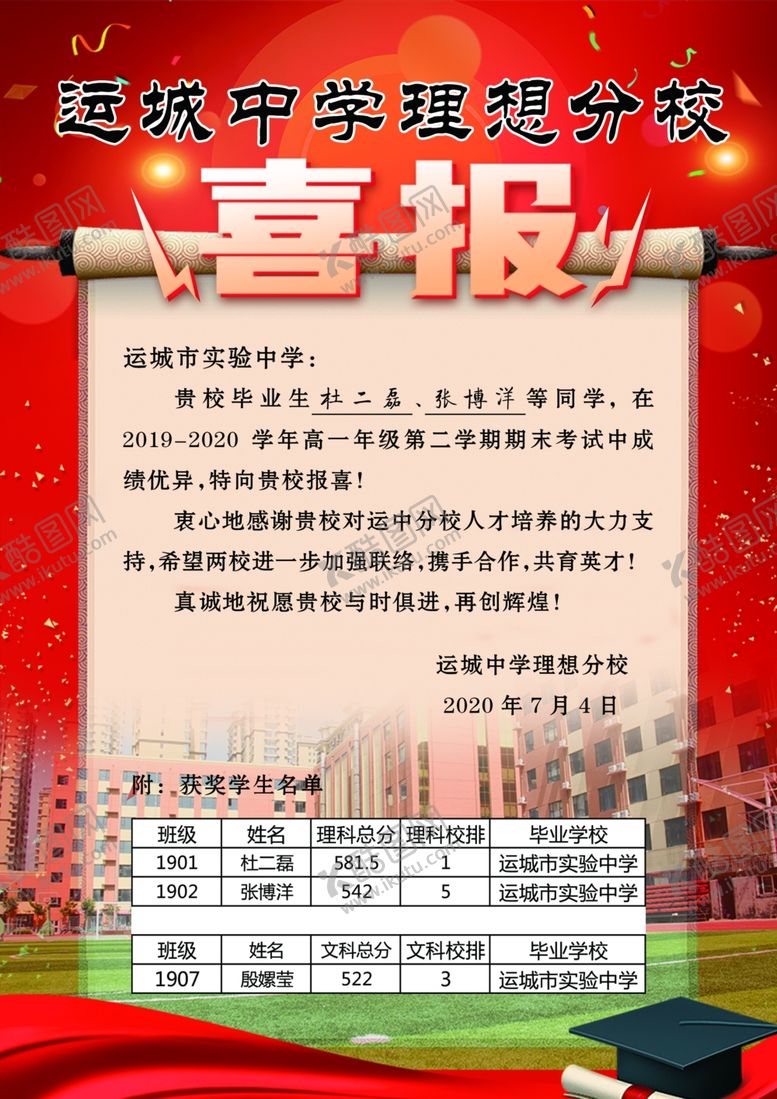 编号：77339006300805017082【酷图网】源文件下载-喜报模板