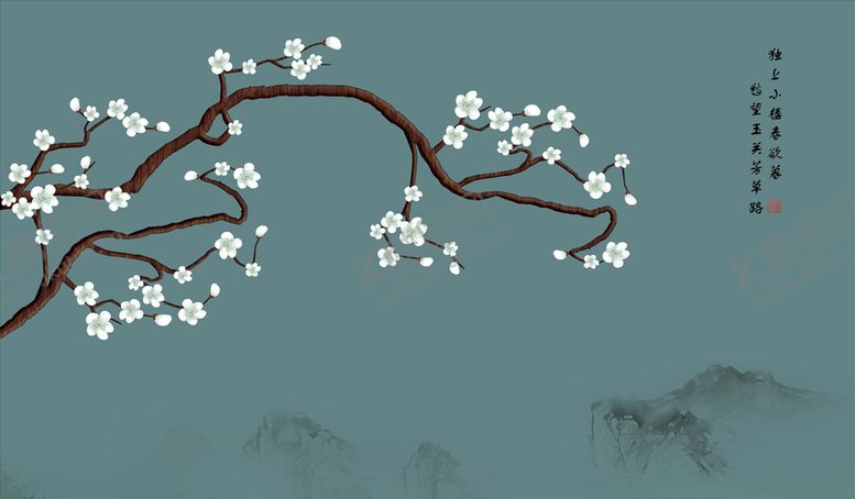 编号：49640005190545381054【酷图网】源文件下载-花鸟画浮雕花背景墙