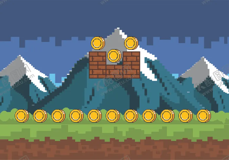 编号：65572809110859049338【酷图网】源文件下载-复古像素风游戏场景插画