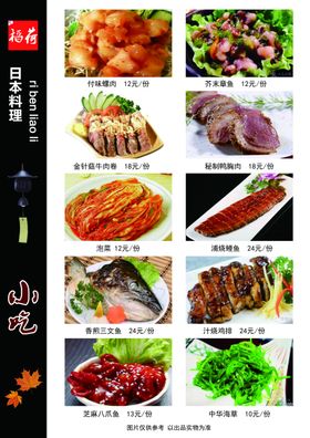 寿司菜单