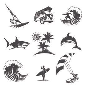 海浪波浪波纹