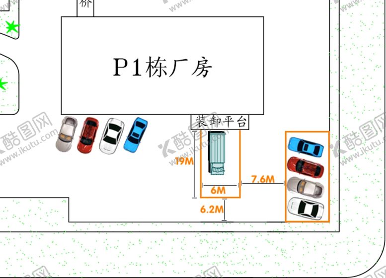 编号：16897806280230311896【酷图网】源文件下载-停车场出货台平面图