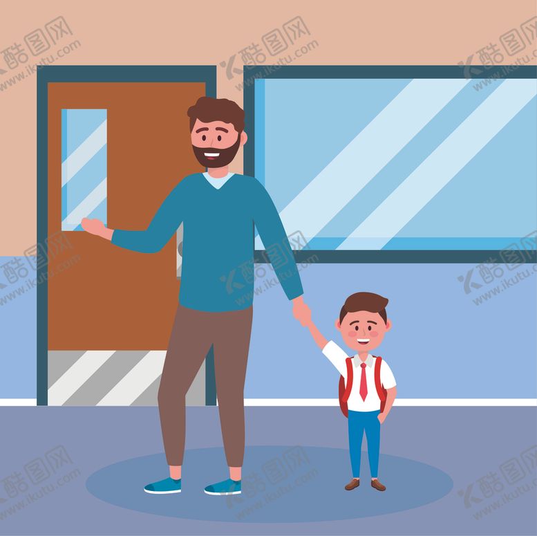 编号：80185510010700267152【酷图网】源文件下载-学生日常生活主题插画