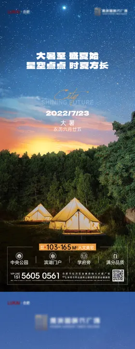 地产创意高端大暑节气单图