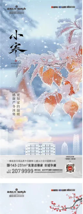 地产小寒大寒节气海报