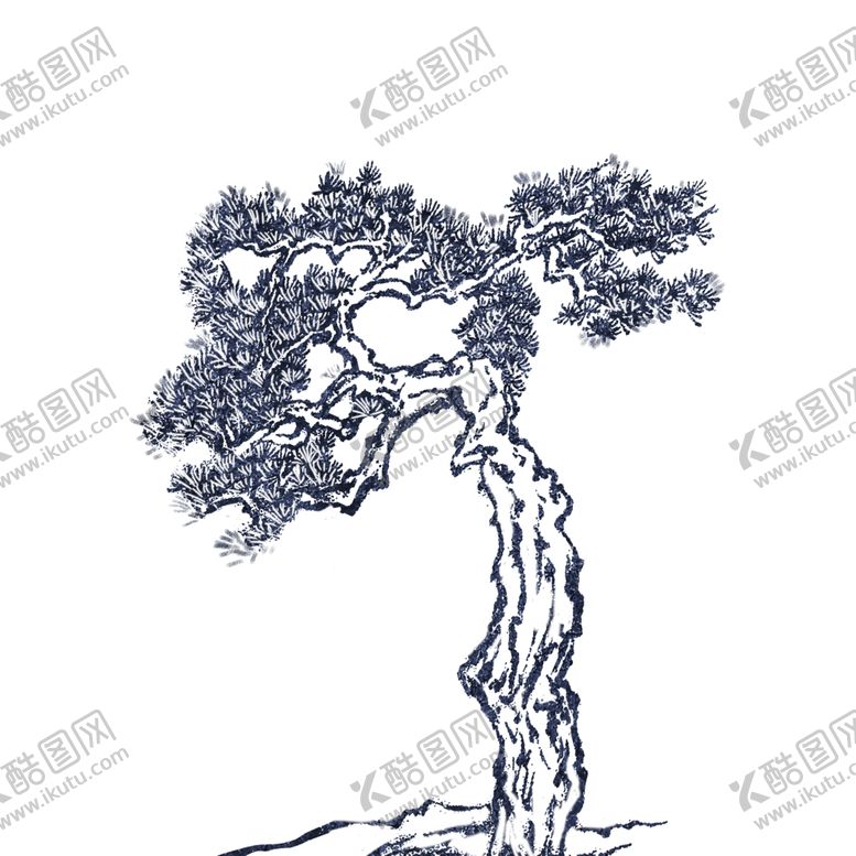 编号：84099905040635001744【酷图网】源文件下载-水墨中国风迎客松