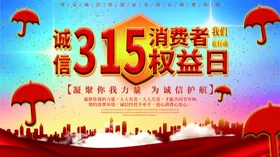315消费者权益日展板展架讲诚信海报