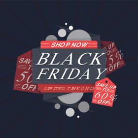 星期五促销标签清新优雅SALE