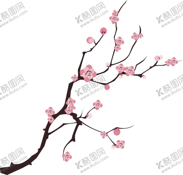 编号：46681207031358346643【酷图网】源文件下载-中国风水墨梅