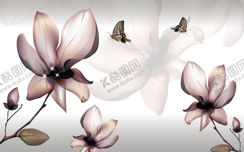 编号：73647009252233353332【酷图网】源文件下载-现代简约花朵背景墙