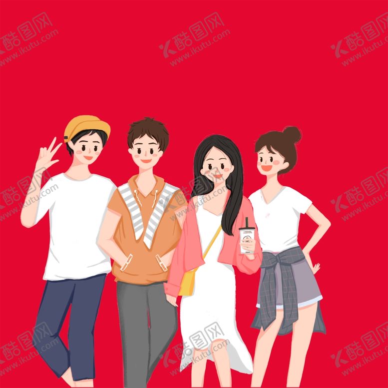 编号：95513802171845271390【酷图网】源文件下载-手绘卡通人物
