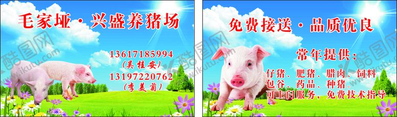 编号：47374902080828481606【酷图网】源文件下载-养猪场名片