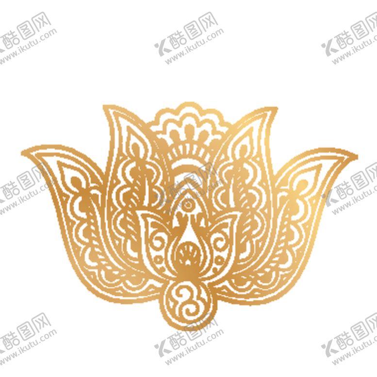 编号：62227109290707396555【酷图网】源文件下载-创意金色花纹图案设计