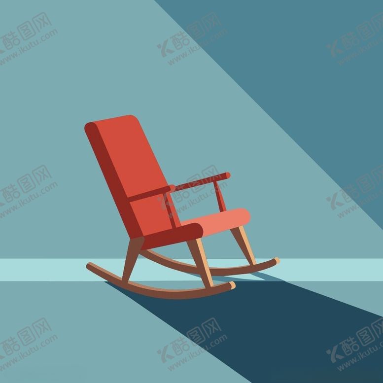 编号：72163201301731101257【酷图网】源文件下载-扁平风格摇椅